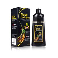 Black Instant Hair Color Shampoo for Gray Hair-Easy Hair Dye Shampoo 3in1-100%Grey Coverage,Herbal Coloring in Minutes (Black 100ml)