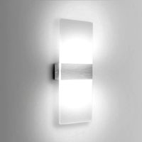  6W Moderne Aluminium LED Applique Murale Interieur Éclairage Mural Lumières pour Cuisine Escalier Chambre Blanc