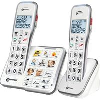 GEEMARC Téléphone sans fil grosses touches sénior  AMPLIDECT 595-2 PHOTO + combiné supplémentaire