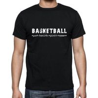 Homme Tee-Shirt Basket-Ball Sport-Santé-Esprit-Succès – Basketball Sport-Health-Spirit-Success – T-Shirt Vintage Noir