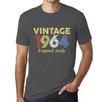Homme Tee-Shirt Pièces D'Origine 1964 – Original Parts 1964 – 59 Ans T-Shirt Cadeau 59e Anniversaire Vintage Année 1964 Gris