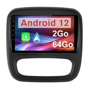 AUTORADIO Junsun Autoradio Android 12 2Go+64Go pour Renault Trafic (2014-2019) avec 9'' Écran Tactile Carplay Android Auto GPS WiFi Bluetooth