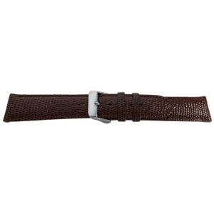 BRACELET MONTRES SIMILI CUIR MARRON PERFORE RACING 16mm AVEC BOUCLE ARDILLON