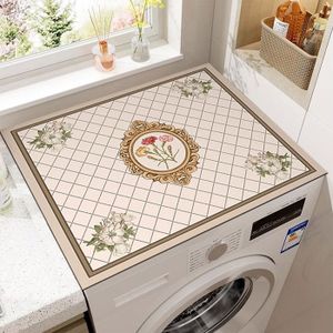 Tapis Protection Machine à Laver | Housse Antidérapante Diatomite, Absorbe L'eau, 60x60cm, Style Moderne Chinois - 5