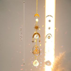 CARILLON À VENT Carillon suspendu en cristal pour arbre,attrape-soleil,arc-en-ciel,gouttes de prisme,rideaux de fenêtre,décoration - 13 Wind Chime