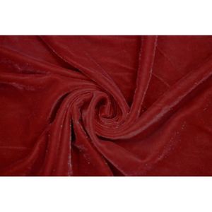 Luxe Qualité Polyester Extensible Velours Tissu Matériau-Rouge