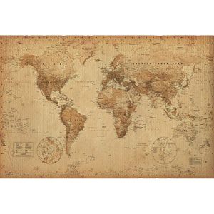 Carte Du Monde Vintage