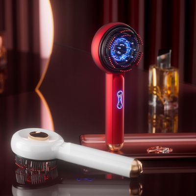 Brosse Massante Électrique LED Rouge Soin Cuir Chevelu, Peigne Massage Application Sérum, Rechargeable USB, Anti-Chute - Cdiscount Electroménager