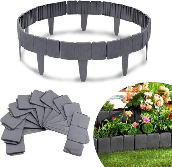 Bordure De Pelouse Aspect Pierre, Bordure De Lit Clôture De Jardin En