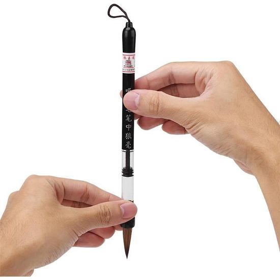 Stylos Pinceau Calligraphie Japonaise - Lot De 3 Tailles - Encre Noire - Pour Débutants Et Professionnels