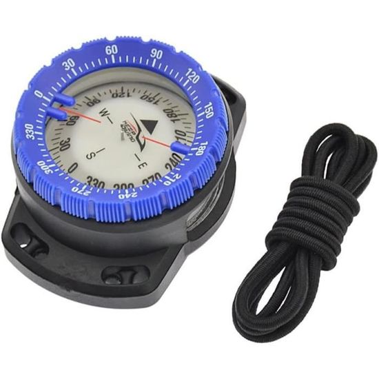 Miroir De Plongée Au Poignet - Loupe Sous-marine Réglable Pour Spéléo Et Exploration (ABS, Verre, 58cm Cordon)