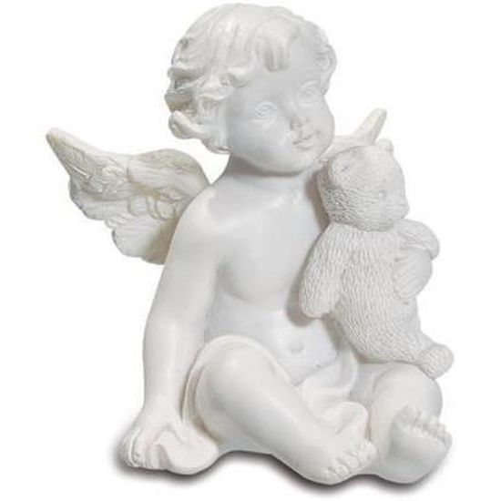 Sculpture de statue d'Arcange Metatron en résine dorée vintage