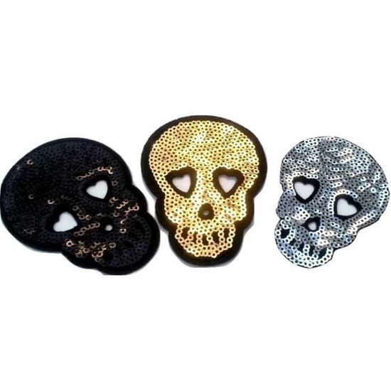 Patch Crane Pirate Tete De Mort Ecusson Thermocollant Biker