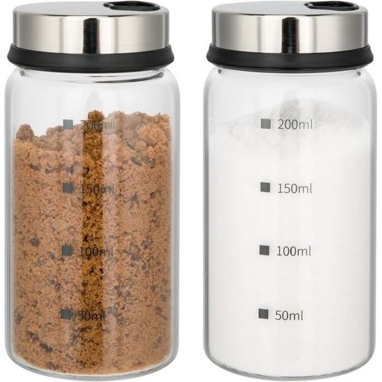 4 Bocaux à épices Loupa 200ml Transparent - Paris Prix - Neufs Verre