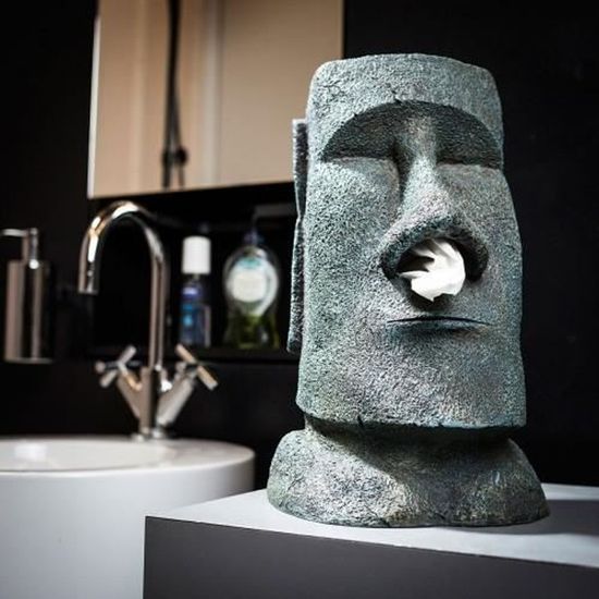 Distributeur de mouchoir Moai - super orginal