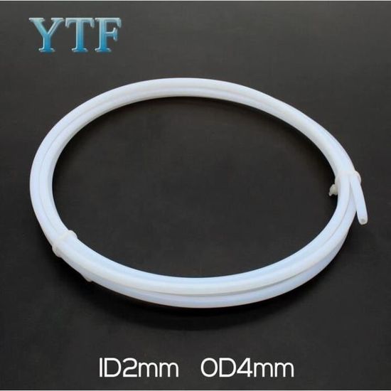 Tuyau PTFE Transparent 2mm X 4mm (intérieur X Extérieur) - 1 Mètre Pour Imprimante 3D