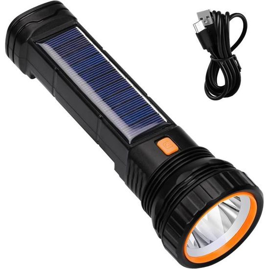 Lampe Torche LED Puissante 18650 - Kit De Voyage Noir - Jusqu'à 1067 Lumens - Pour Camping, Randonnée - Neuf