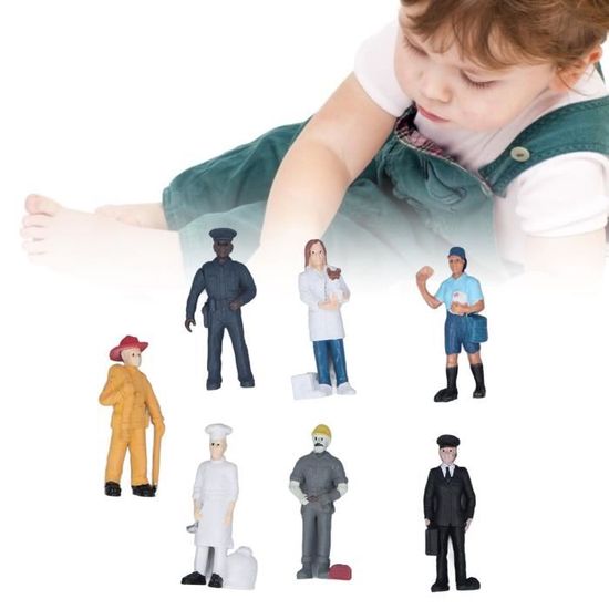 Modèle De Personnage De Simulation 7 Pièces Simulation Personnage En Plastique Souple Modèle Jeu