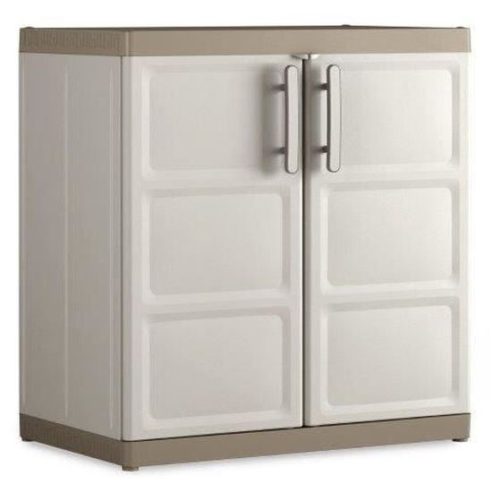 KETER ARMOIRE BASSE XL EXCELLENCE , Sable/Terre, 89 x 54 x 93 cm Cdiscount Bricolage