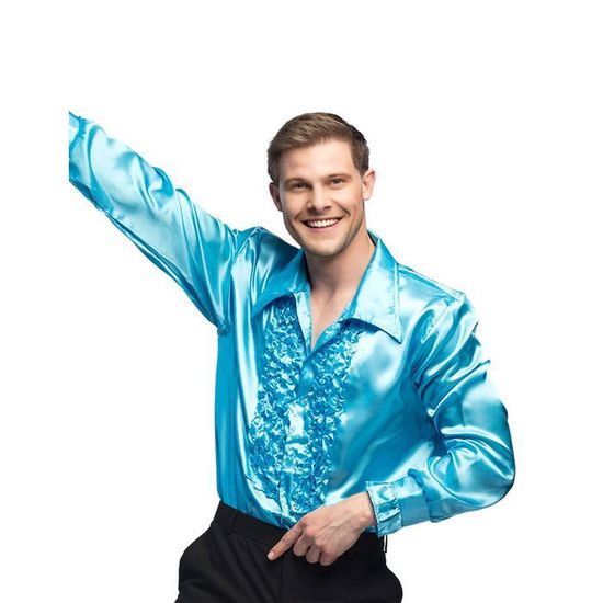 Chemise disco bleu clair homme Cdiscount Pret a Porter