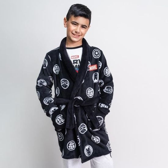 Robe de chambre Cerda Marvel Polaire Noir 10 ans Black
