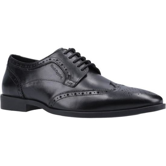 Chaussures Hush Puppies pour Homme Cuir Noir Lacets