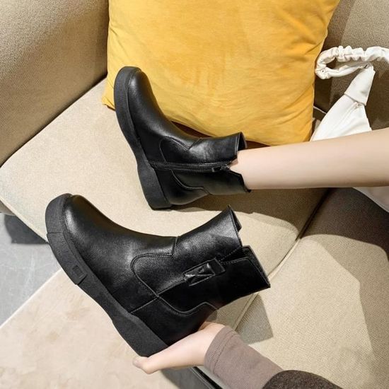 Bottes D’intérieur Femmes En Coton Doublées Polaire – Chaussons Chauds Antidérapants – Pour Maison, Hiver