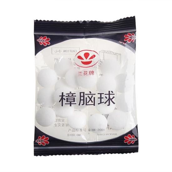 Pack de 200 Boules De Naphtaline blanc camphre pilule mites pest insecticide naturelle organique