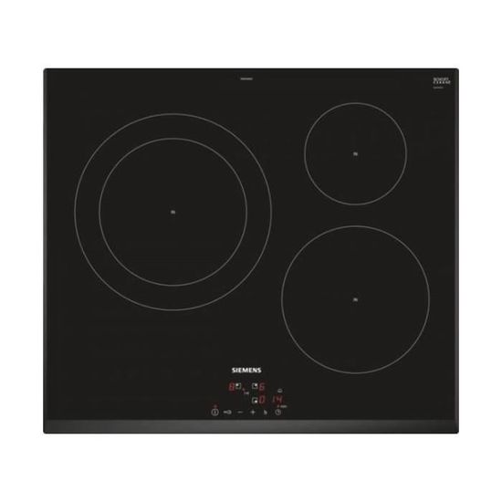 Plaques de cuisson Style plaque a induction siemens ag eh651bjb1e 60 cm noir (3 zones de cuisson)