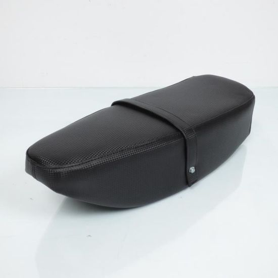 Selle biplace noire avec sangle pour mobylette cyclo cyclomoteur