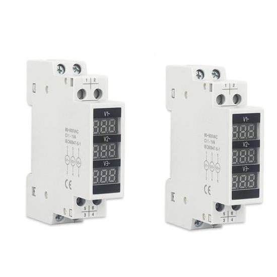 Indicateur de tension LED triphasé SWN 3F TS 35 gris 85132012