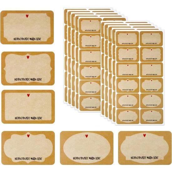 250 étiquettes Autocollantes Pour Bocaux - Idéales Pour Confitures, épices Et Cadeaux Faits Maison