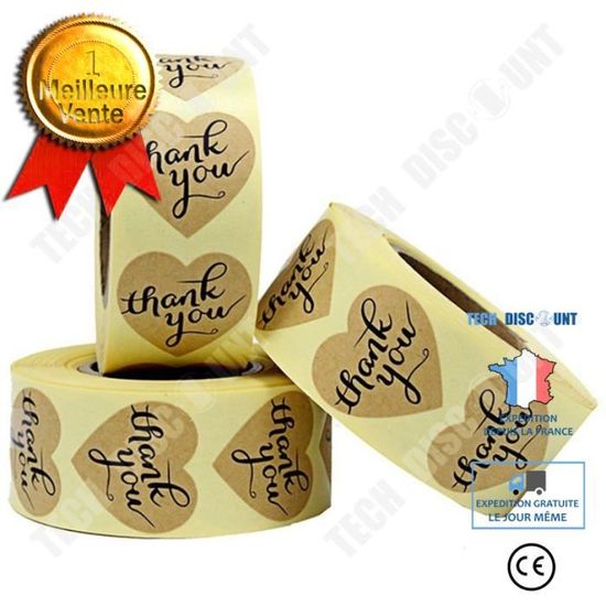 Autocollants de remerciement Vinted, étiquettes d'emballage Circle Small  Business, Happy Mail, étiquettes Turquoise -  France