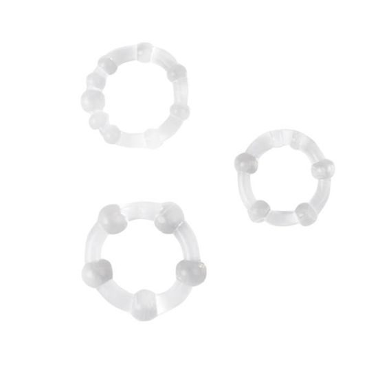 Gaine Pénis Texturée Transparente LOVE AND VIBES - Taille M 15 Cm - TPR Souple