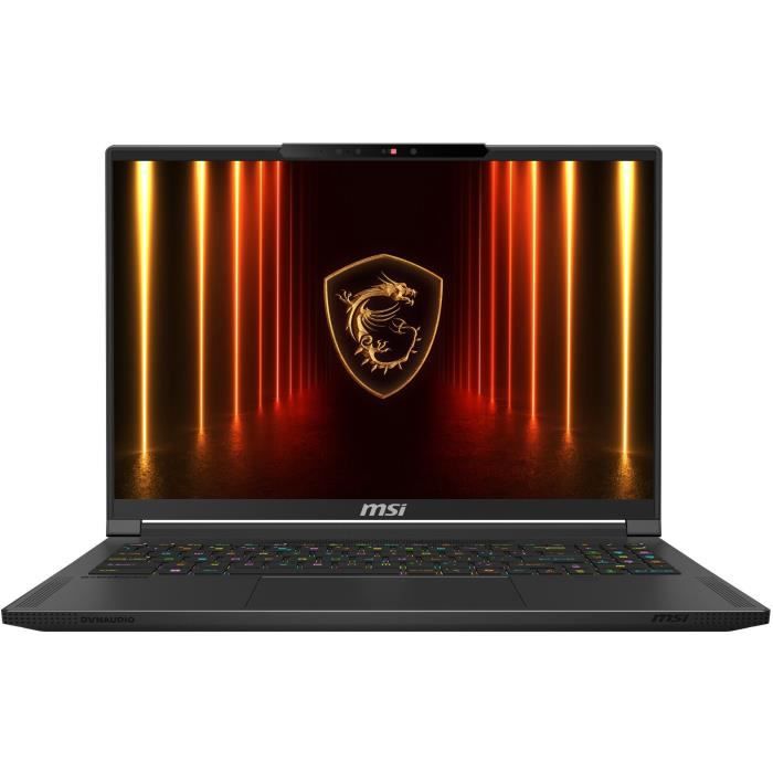 PC portable gamer MSI Stealth A16 AI Windows 11 Pro 16 QHD 240Hz AMD Ryzen 9 HX 370   RTX5080 32Go DDR5 SSD 2 To
