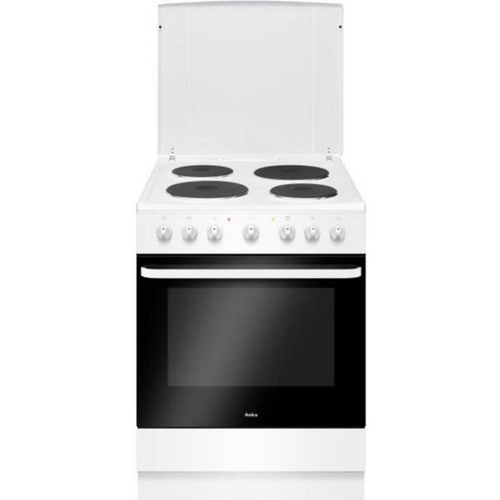 amica - cuisinière électrique 65l 4 feux blanc - ace6003b