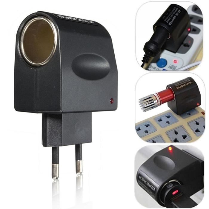 Commutateur de 220V à12V allume-ciAIMe adaptateur chargeur de voiture ----SEC
