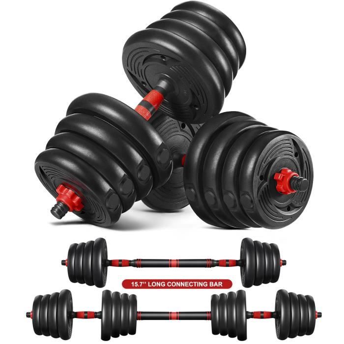 Haltère 30kg poids ajustables