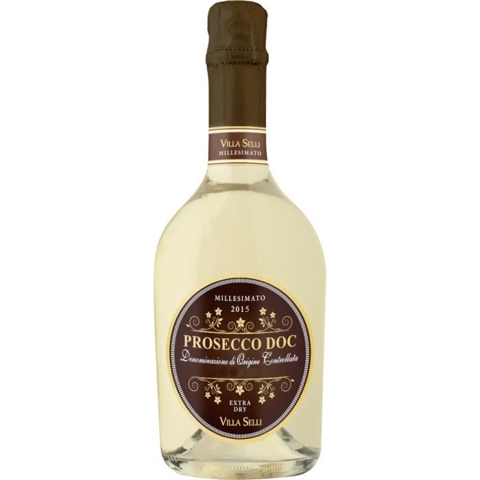 Prosecco DOC Millesimato Villa Selli Vin mousseux italien 6 bouteilles 75 cl.