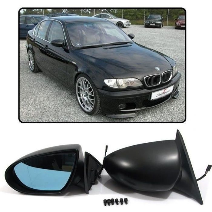 2 RETROVISEUR LOOK M3 ET RABATTABLE ELECTRIQUE POUR BMW SERIE 3 E46 BERLINE DE 1998 A 03/2005