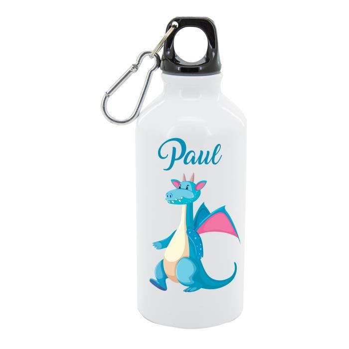 Gourde Dragon "Choisissez votre prénom"| Gourde sans BPA , Bouteille d'eau Réutilisable, Gourde à personnaliser, Gourde aluminium,