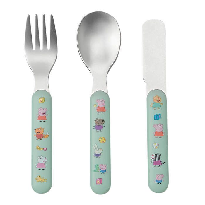 Set de 3 couverts : Peppa Pig aille Unique Coloris Unique