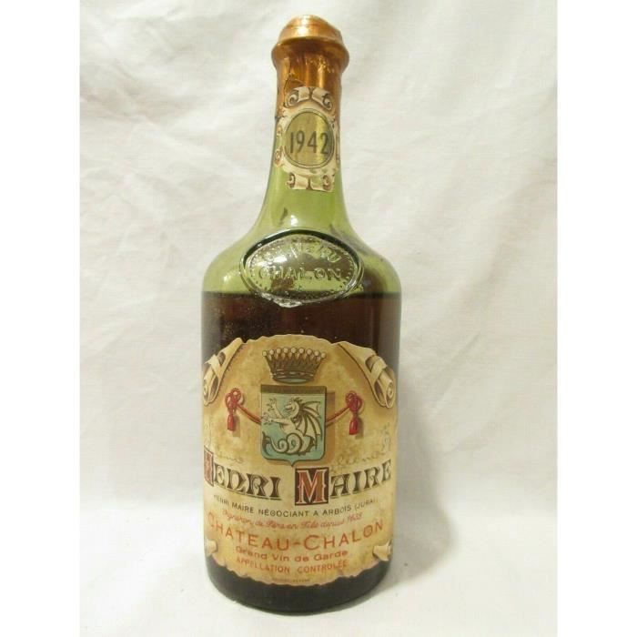 château-chalon henri maire vin jaune blanc 1942 - jura france