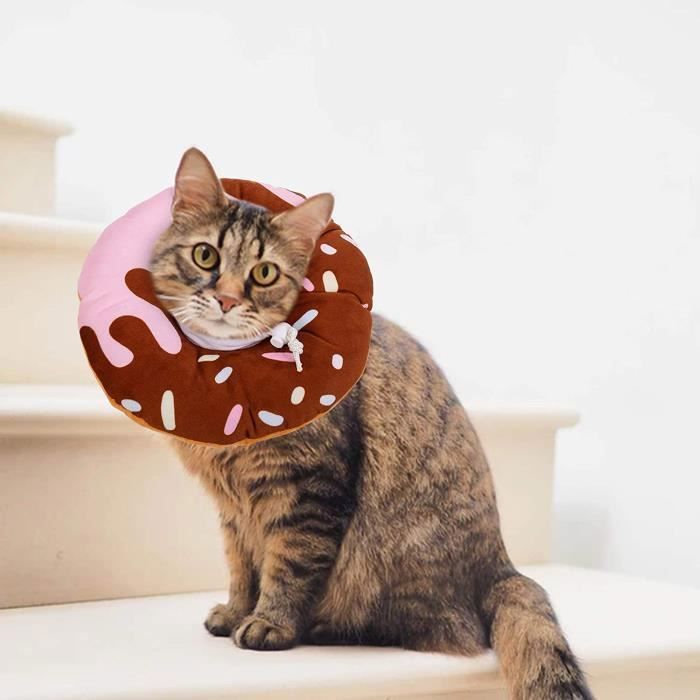 XS Collier de Récupération de Chat Collier de Récupération Confortable Collerette de Protection Collerette pour Chiens pour Chats Mi