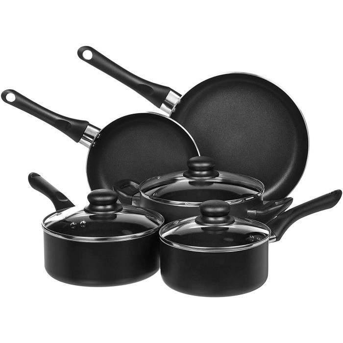 AmazonBasics Batterie de cuisine anti-adhésive 8 pièces