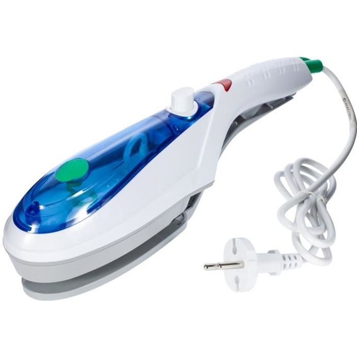 MTEC - Défroisseur vapeur portable 1000 W - Débit jusqu'à 40 g/min + Pression 4 Bar - Accessoires fournis 2 embouts + gobelet -