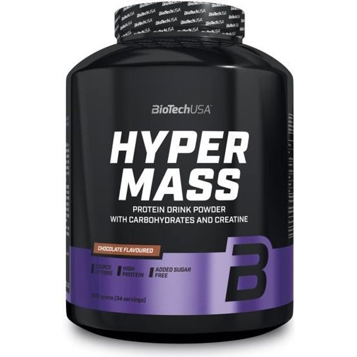Hyper Mass 5000 2,27kg NOISETTE Biotech USA Gainer Proteine Musculation