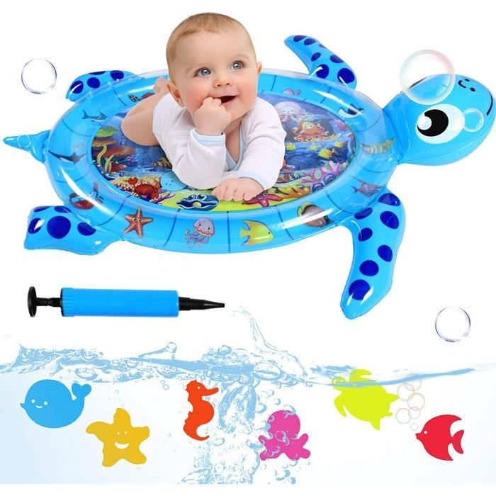 Tapis d'eau de Bébé,Natte de Jeu d'eau pour Bébé/Tout-Petits,Tapis Jouet Gonflable pour 3 6 9 Mois Nouveau-né Tout-Petit Jeu Amusant