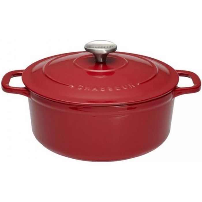 Chasseur - cocotte ronde en fonte émaillée 28 cm rouge sublime - puc472803