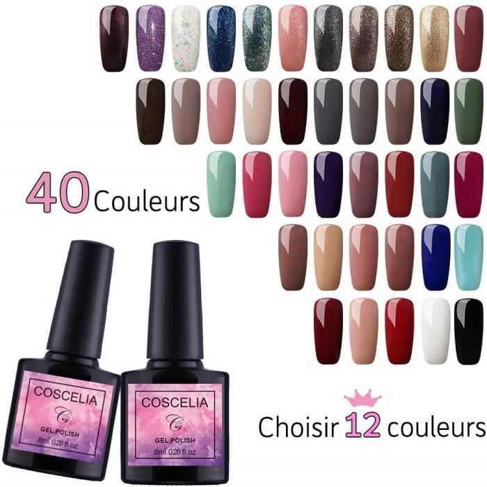 (Choisir 12 couleurs) Coscelia 12 pc Vernis Semi Permanent À Ongle Soak Off Gel Polish Uv Nail Art Kit Manucure 8ml